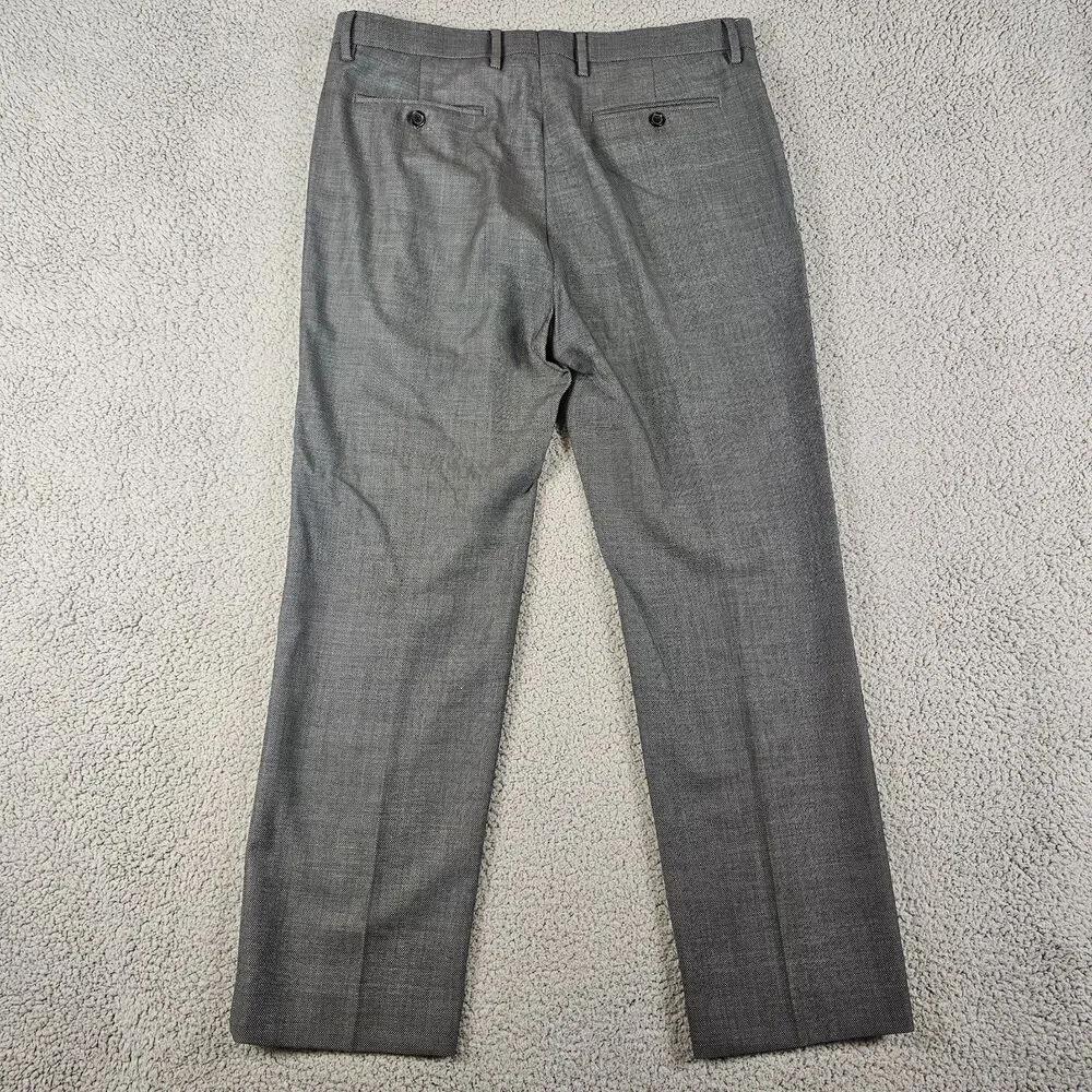 Banana Republic Pants Mens 35x29 Gray Wool Nail Head Tailored Slim Fit Trouser